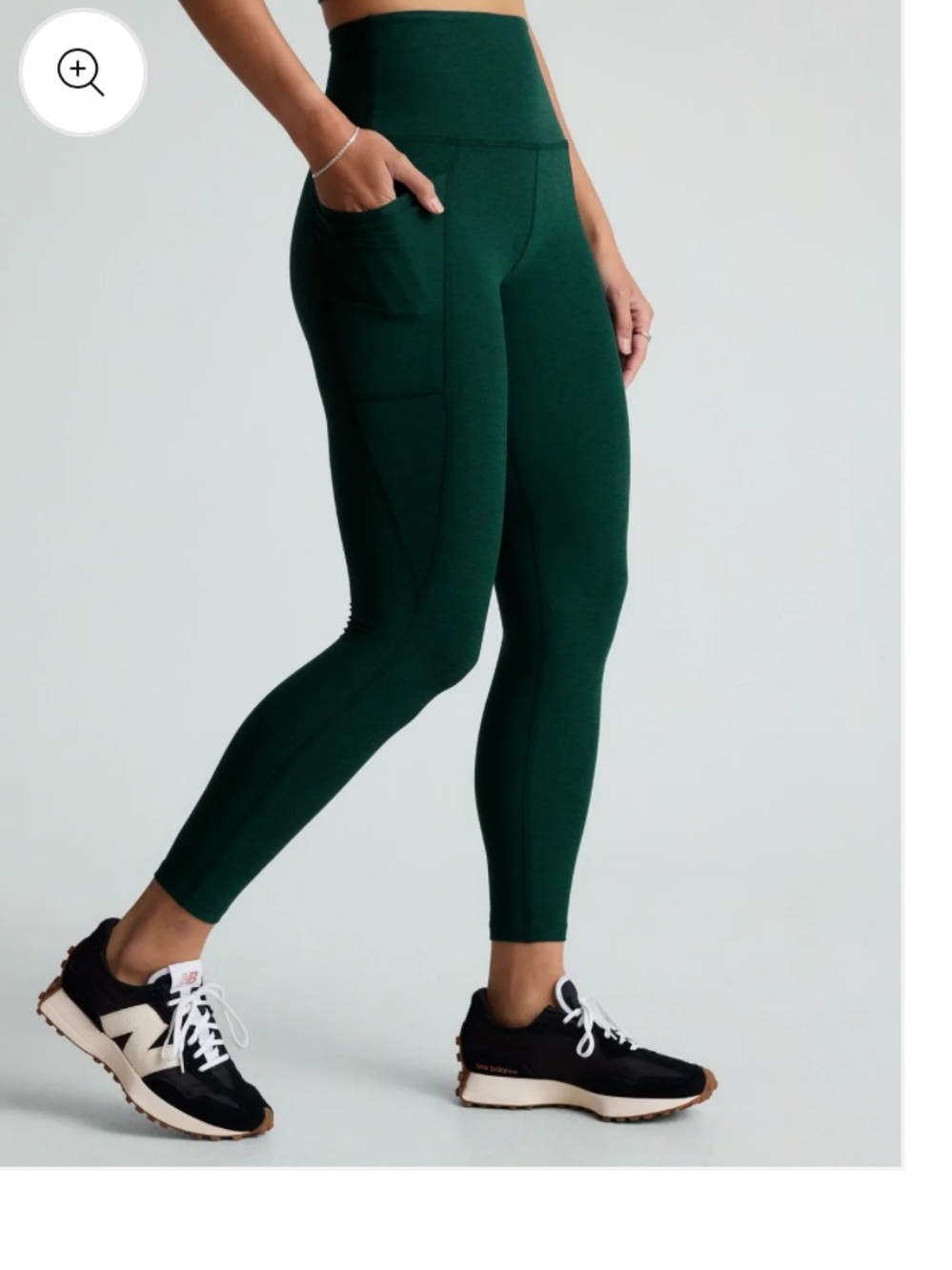 Beyond yoga space dye out of pocket high waisted midi leggings dark spruce